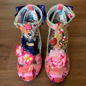 Irregular Choice Blossom Bunny Silk Floral Heels